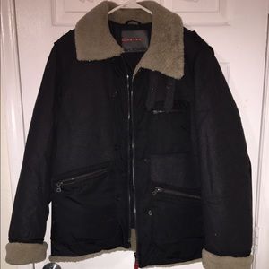 Prada fur collar jacket